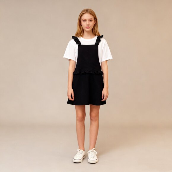 Mango Dresses & Skirts - MANGO NWT City Chic Ruffle Black Dress Size XS Side zipper